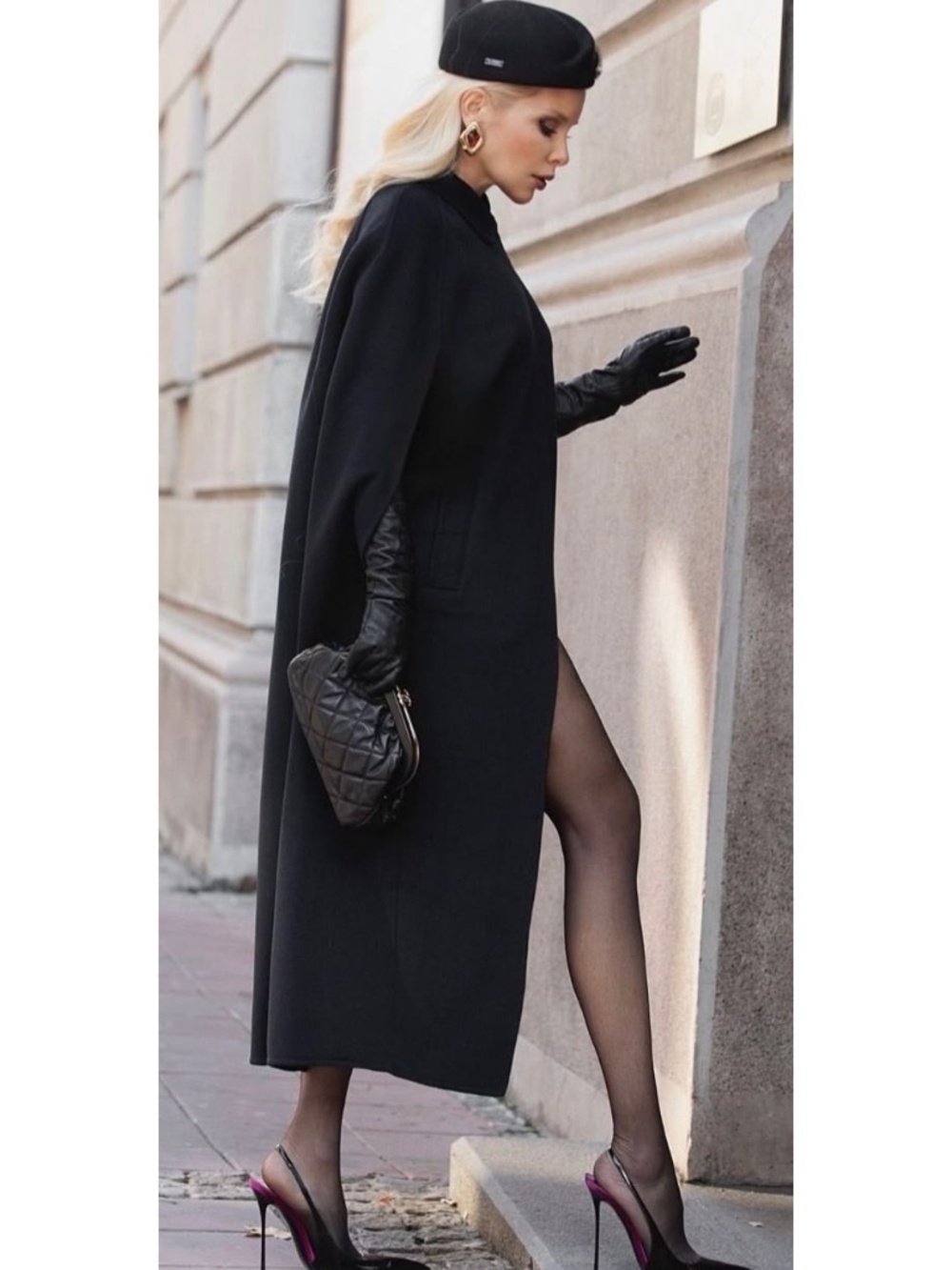 SCHNEIDER Luxury European Wool Black Theater Coat